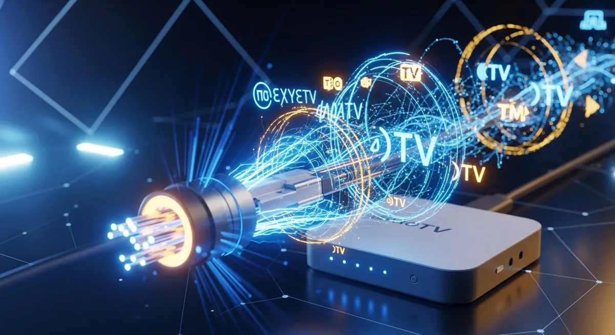 Οπτικοποίηση οπτικής ίνας και Android TV Box για σταθερή ροή ελληνικής IPTV.