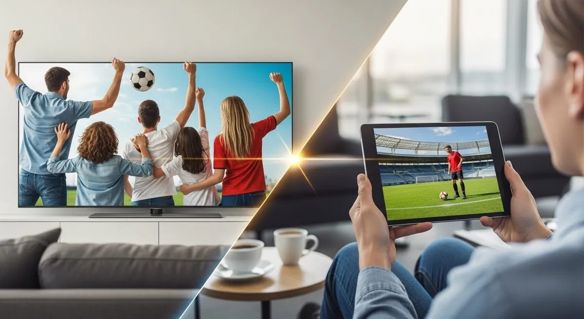 Τα πλεονεκτήματα της ελληνικής IPTV, όπως η φορητότητα για θέαση περιεχομένου σε tablet και κινητό οπουδήποτε.