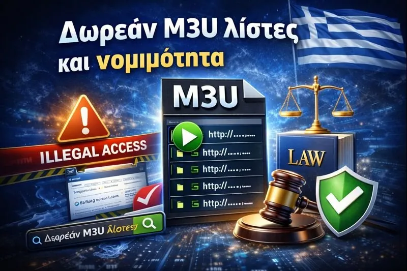 Δωρεάν M3U λίστες και νομιμότητα